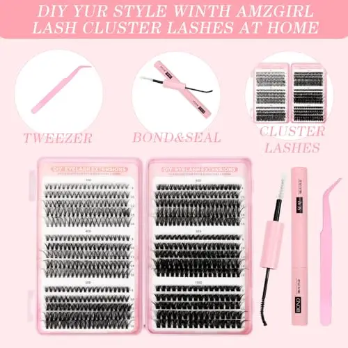 Ciglia Finte Ciuffetti, 580 Pezzi Kit Extension Ciglia, 30-40-50-60-80-100D Lash Cluster, Ciuffetti Ciglia Finte Kit per miniatura 2