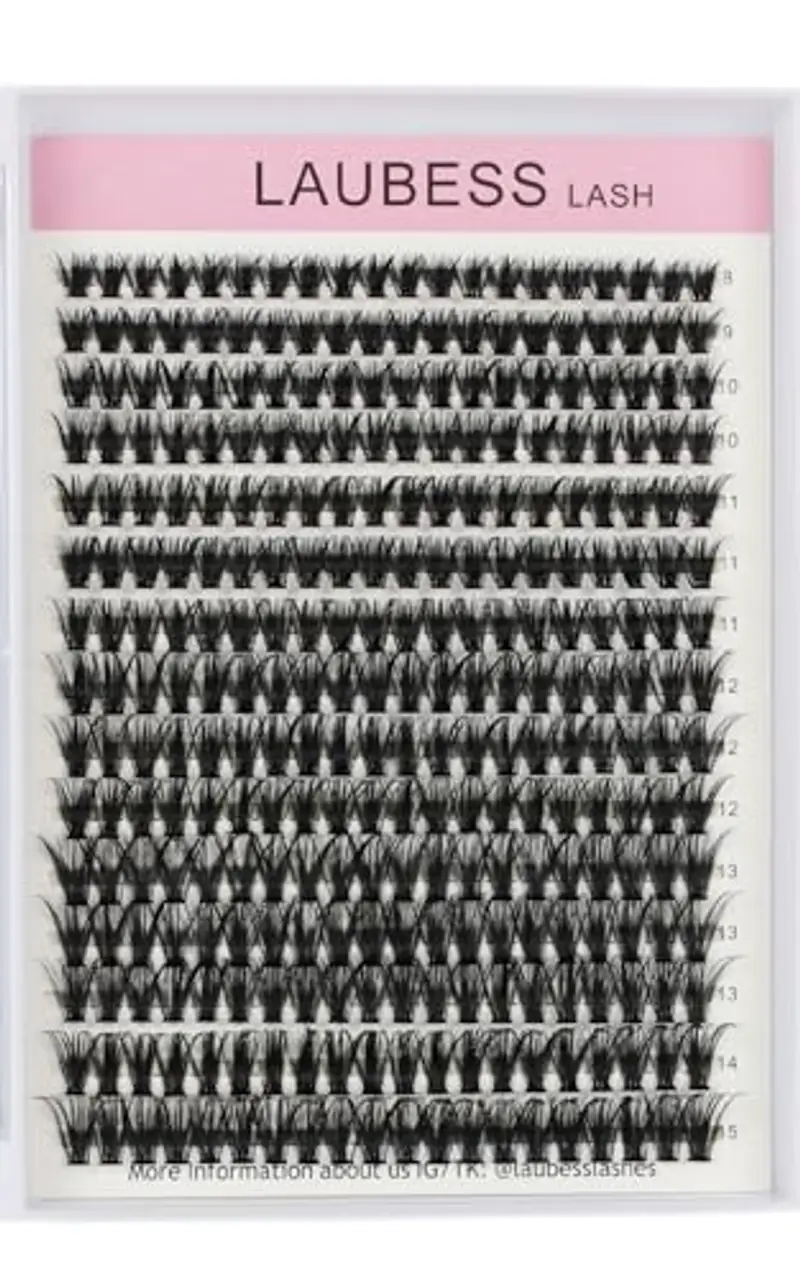 Ciglia Finte Ciuffetti Extension Ciglia 300 Pezzi Makeup Fai Da Te Lash Extender Extension Ciglia Fai Da Te Riutilizzabili Lash Extension Kit Ciglia Ciuffetti (40D-0.07C-Mix8-15) miniatura 2