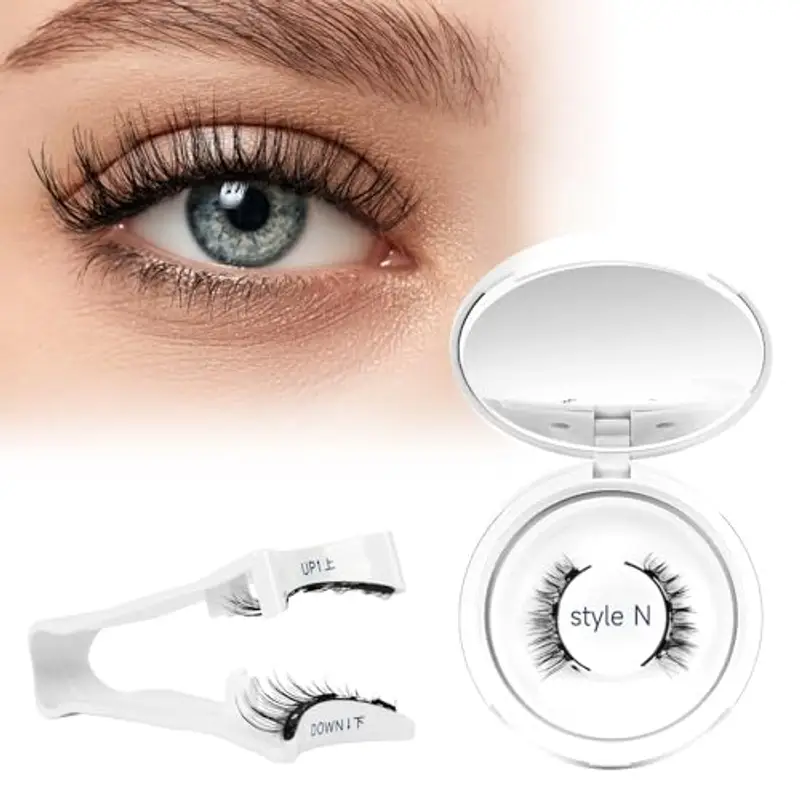 Ciglia Finte Magnetiche Naturali, Higu Clace Ciglia Magnetiche Con Applicatore, Ciglia Finte Senza Colla, Facili Da Indossare E Rimuovere, Magnetic False Eyelashes(Set N)