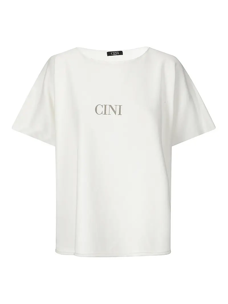 Felpa in cotone a maniche lunghe Bianco