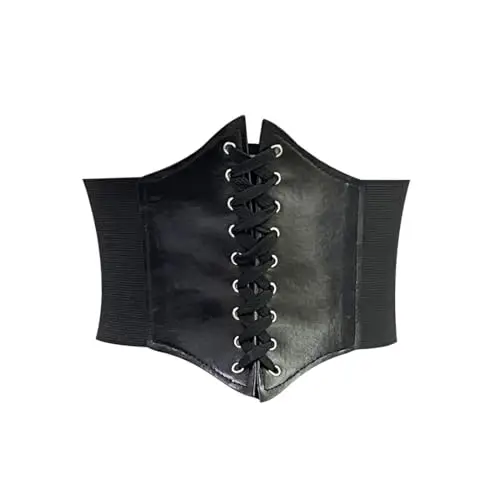 Cintura in Ecopelle Corsetto Cintura a Corsetto Donna Elastico Corsetto Cintura Vintage Corsetto Largo Cintura Corsetto