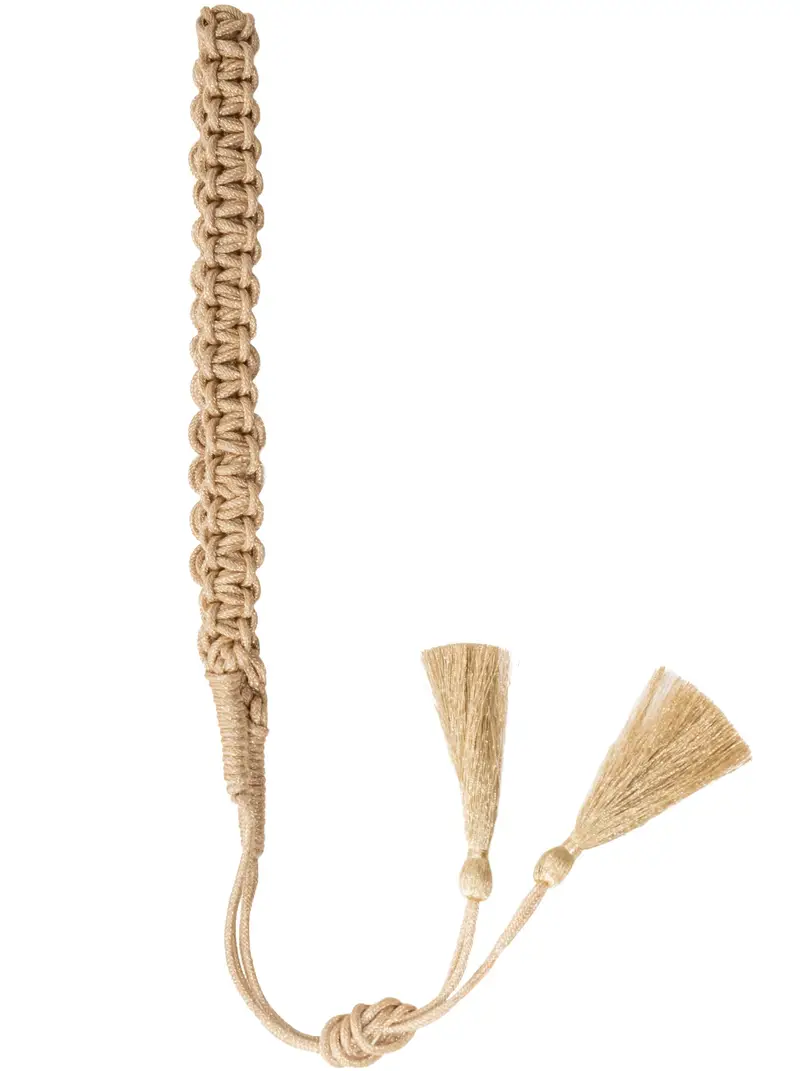 CINTURA INTRECCIATA CON NAPPE | Colore: Oro | Taglia: One size