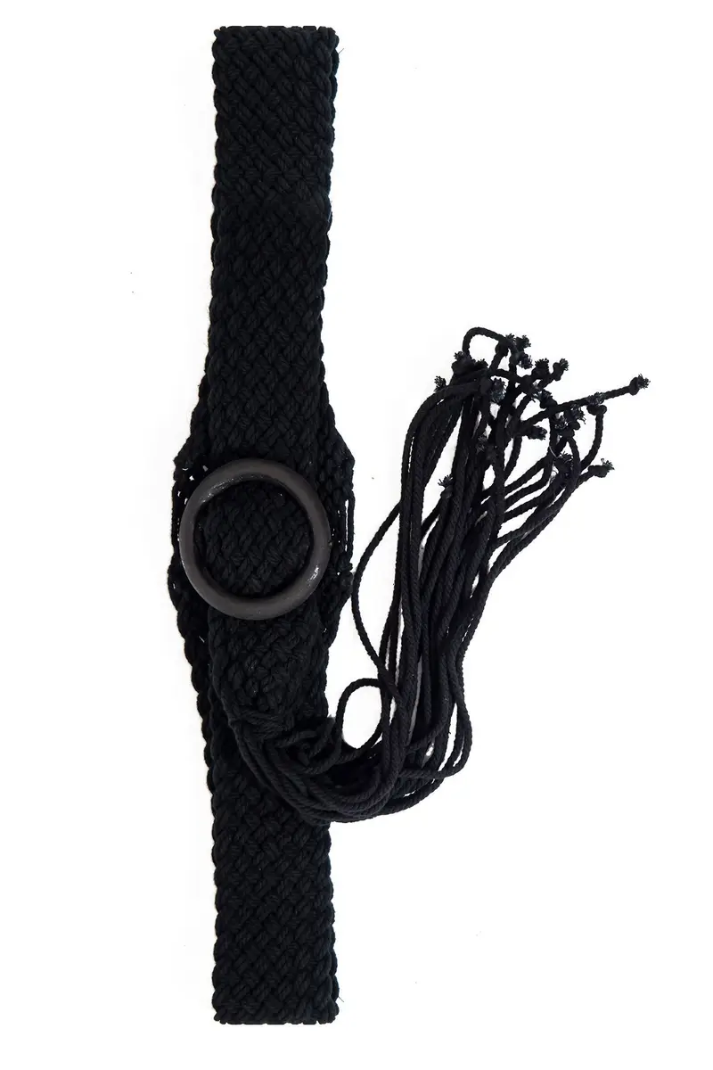 CINTURA MOTIVO INTRECCIATO | Colore: Nero | Taglia: One size