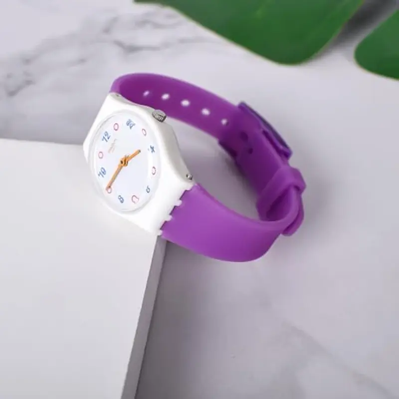 Cinturino di ricambio impermeabile in gomma siliconica da 12 mm per campione (viola) miniatura 3