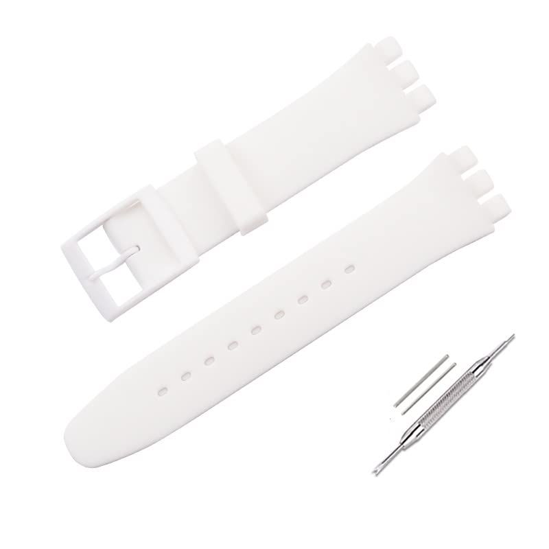 SWATCH - Cinturino Orologio Polso Bianco in Silicone 19mm