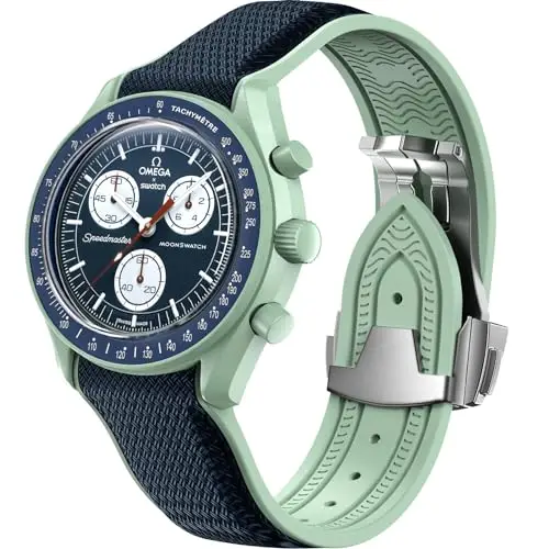 Cinturino per orologio Omega x Swatch MoonSwatch da 20 mm, cinturino pieghevole con fibbia compatibile con Omega X,