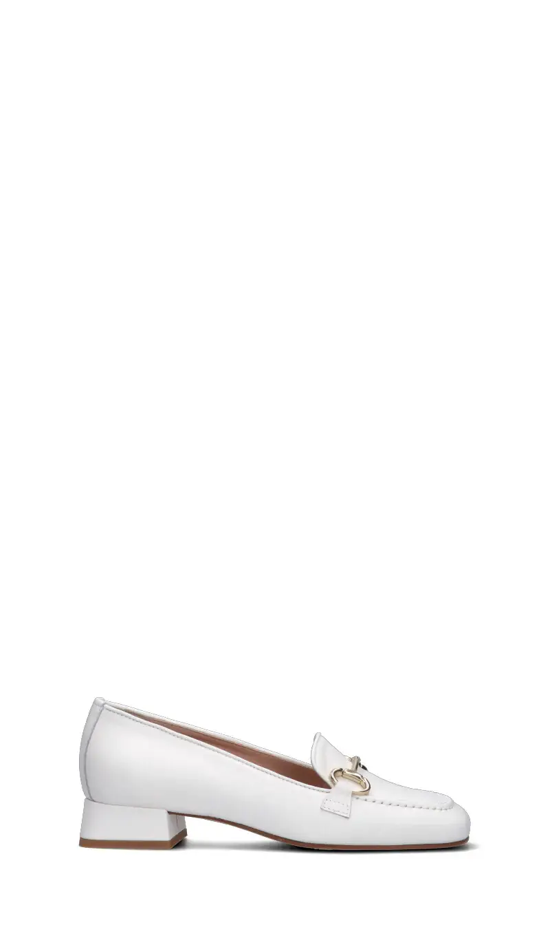 Mocassino donna bianco in pelle Vario