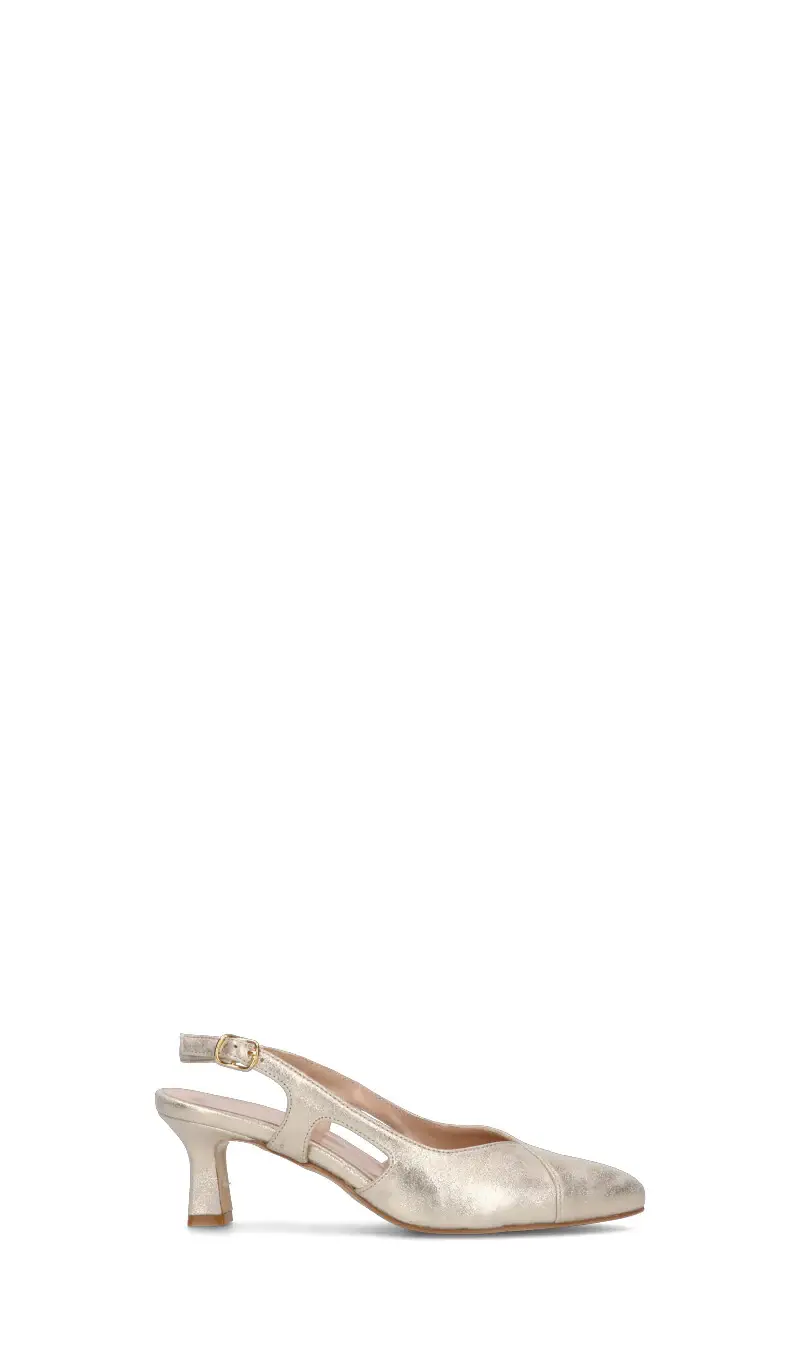 Slingback donna oro in pelle Vario