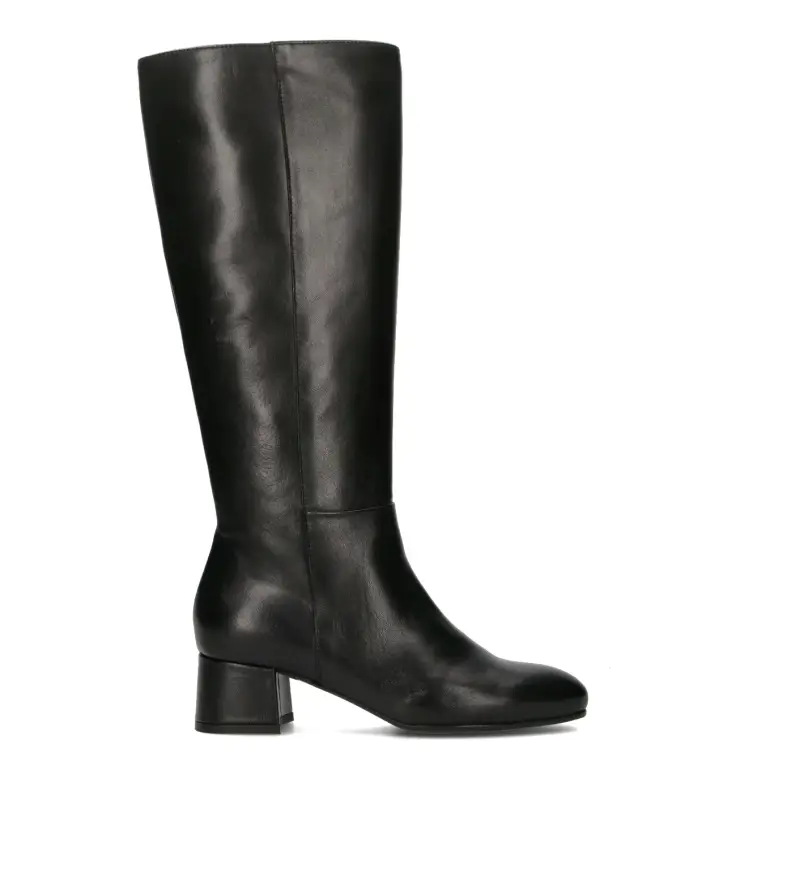 Stivale donna nero in pelle Vario