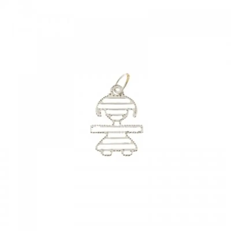 Ciondolo bimba oro bianco 803321714388