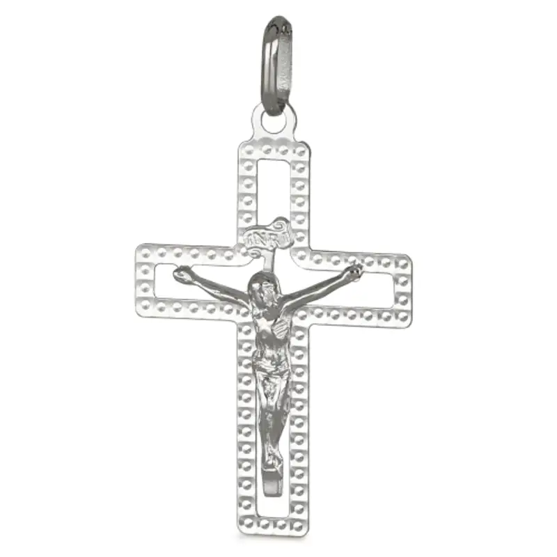 Ciondolo Croce Oro Bianco GL101400