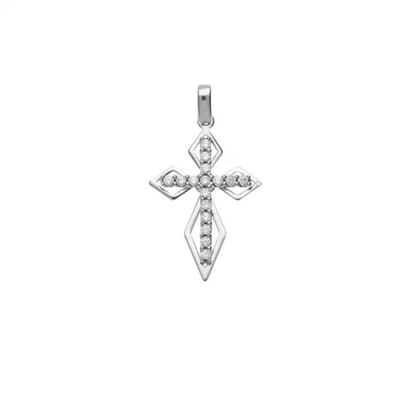 Ciondolo Croce Oro Bianco GL101558