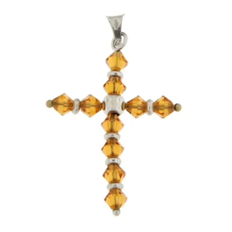 Ciondolo Croce Oro Bianco GL101658