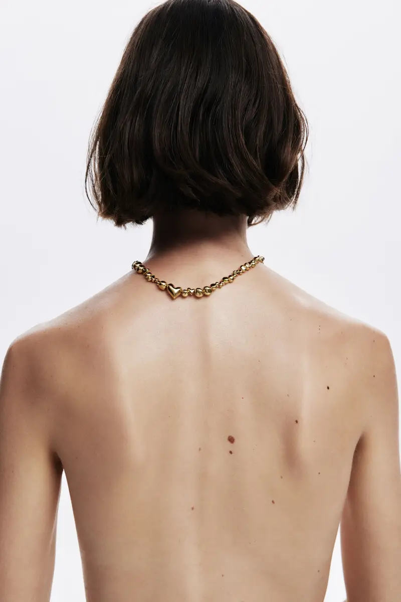 Ciondolo cuori placcato oro Zalio