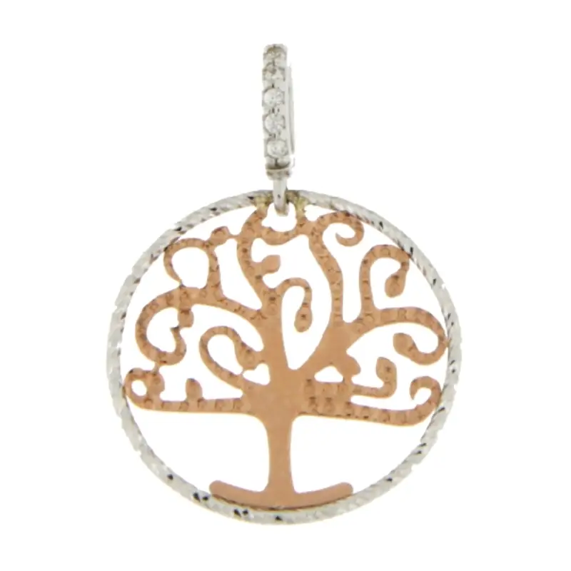 Ciondolo Donna Oro Bianco Rosa GL100665