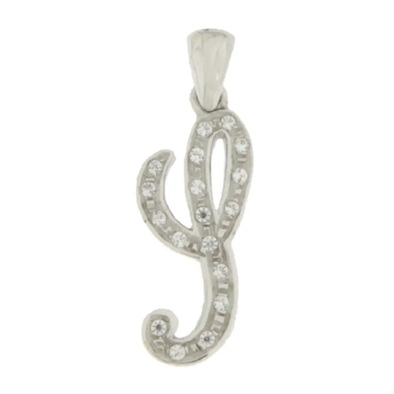 Ciondolo Lettera Iniziale S Oro Bianco GL100761