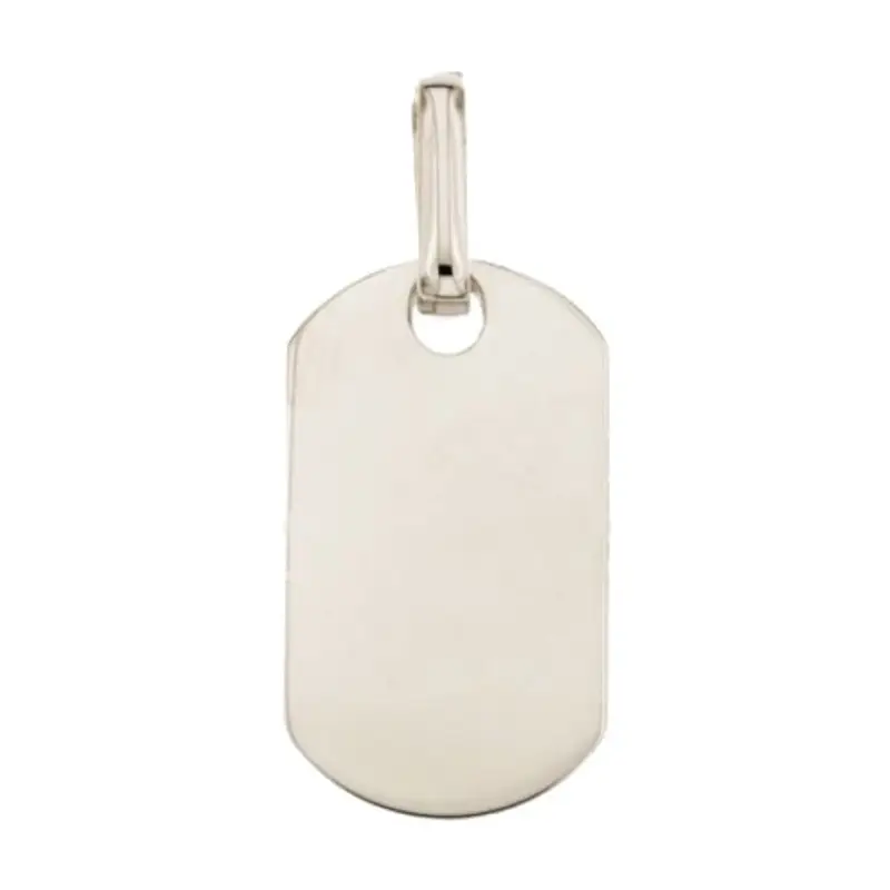 Ciondolo medaglia personalizzabile Oro bianco 803321731699