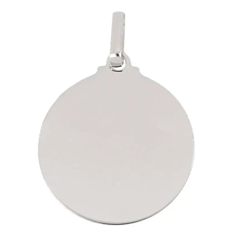 Ciondolo medaglia personalizzabile Oro bianco 803321732940