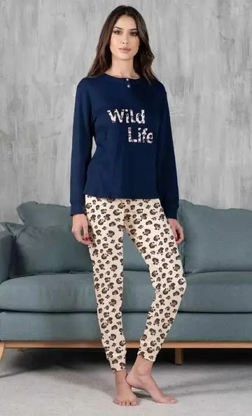 Pigiama donna in jersey di cotone caldo Lov It by Cippi 2320