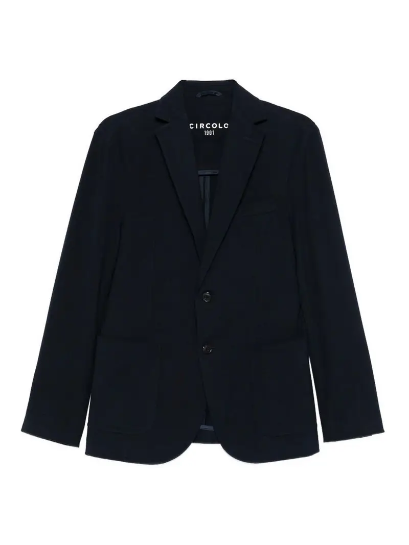 Blazer Con Revers Classici Blu