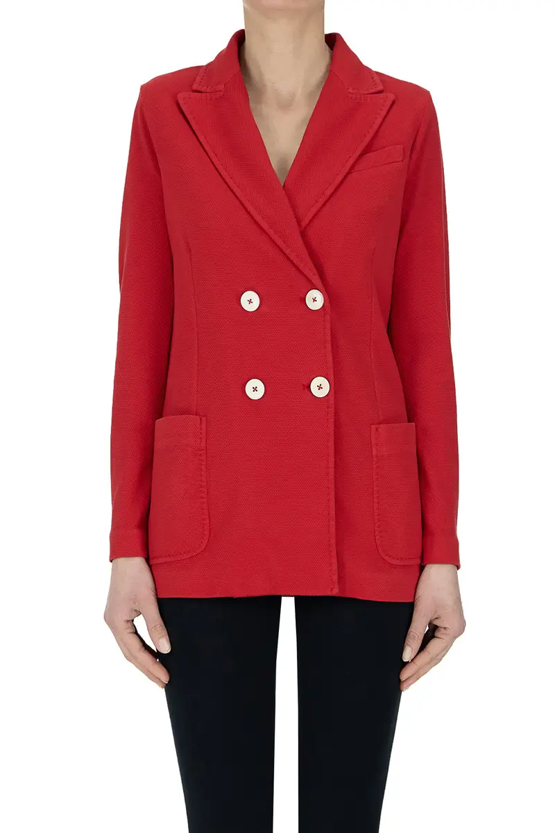 Blazer doppiopetto in piquet