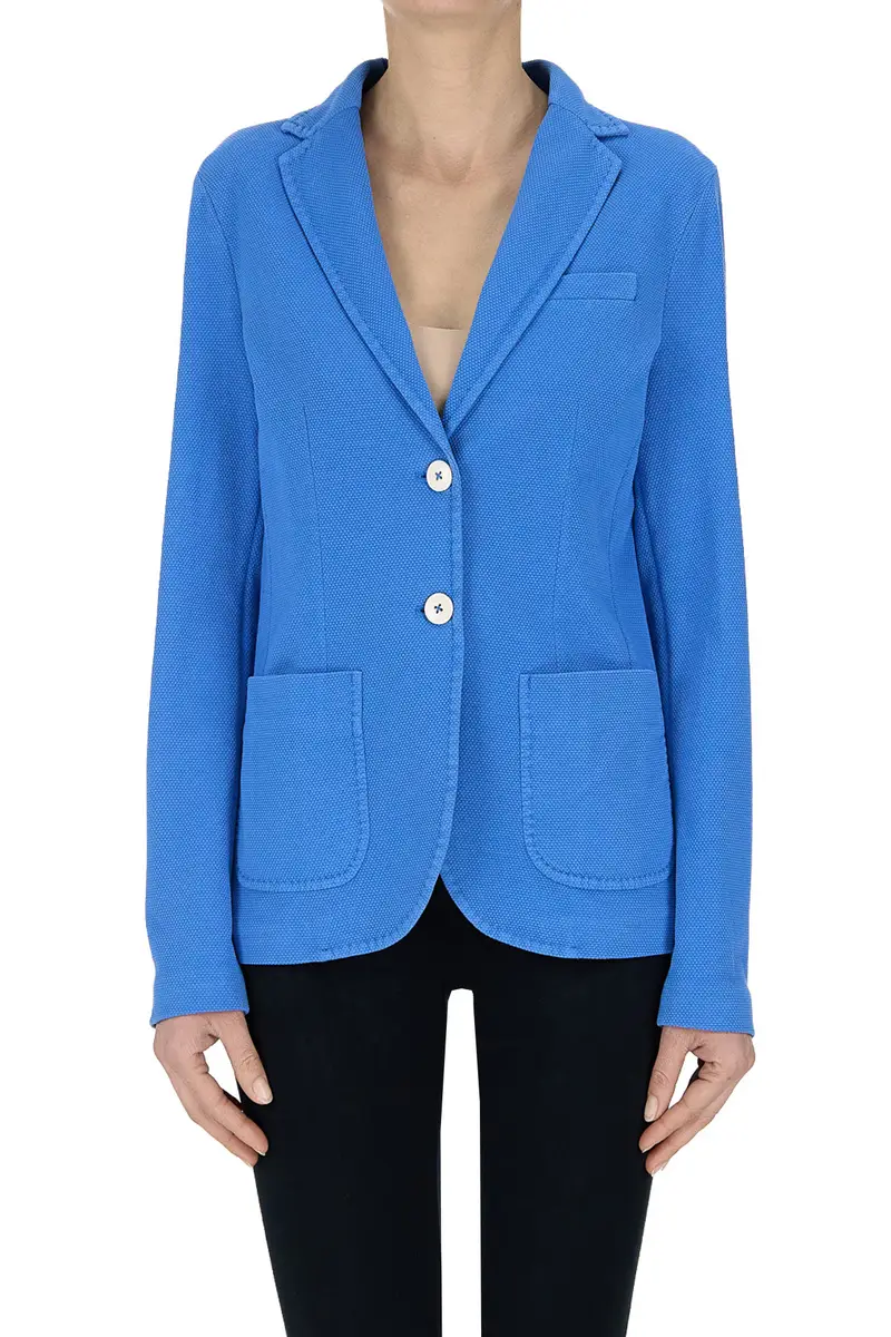 Blazer in piquet di cotone