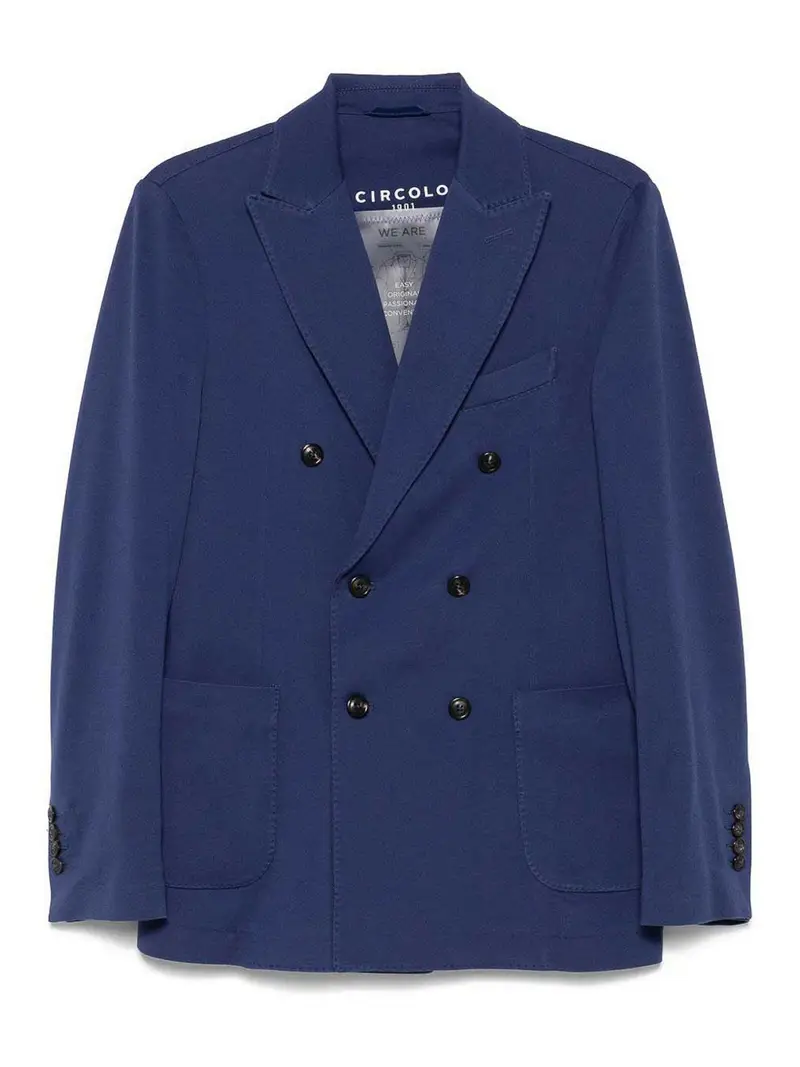 Giacca a doppio petto di cotone Viola