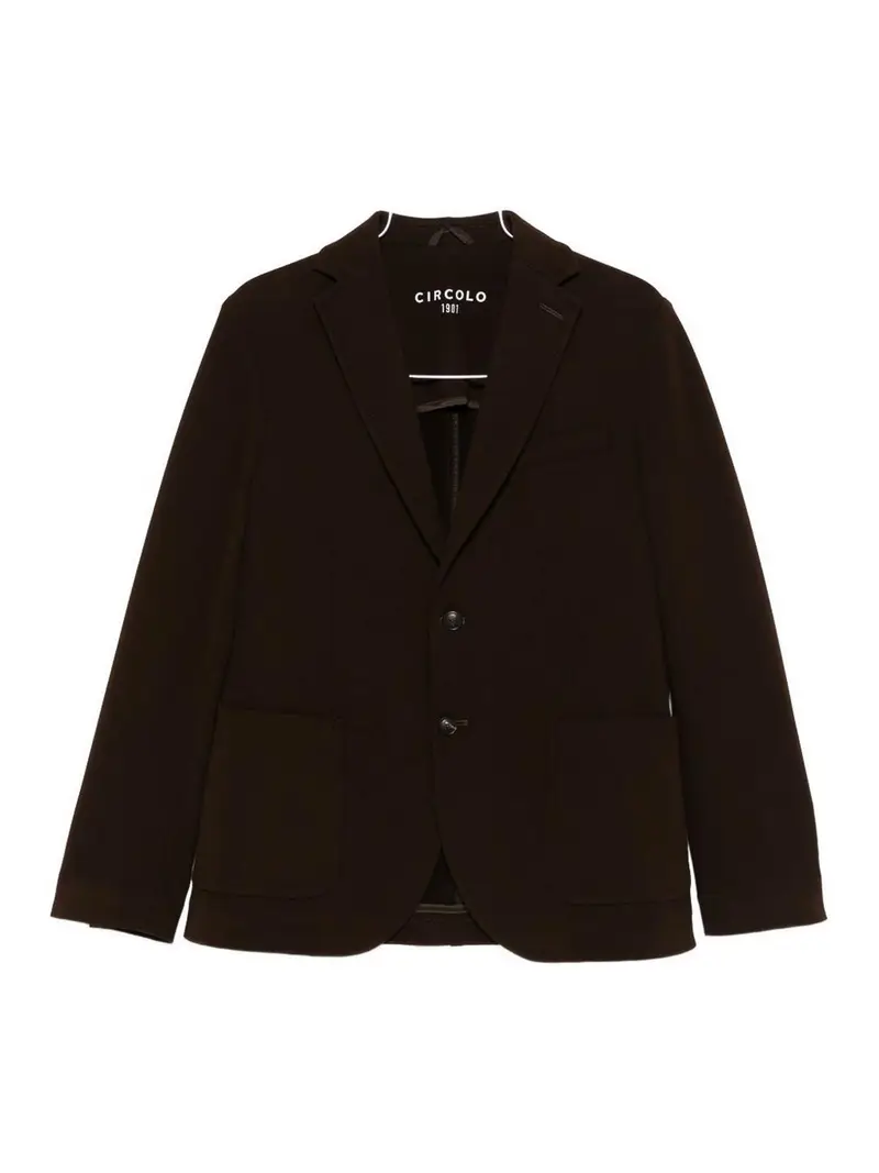 Giacca Con Tasche Applicate Marrone