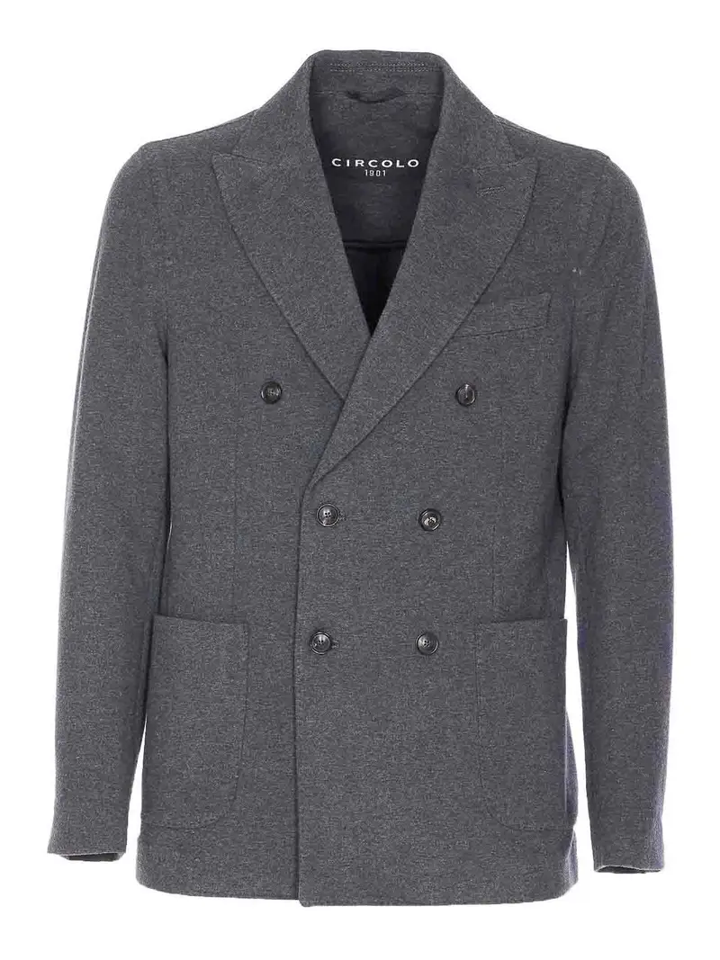 Giacca grigia a doppio petto Grigio