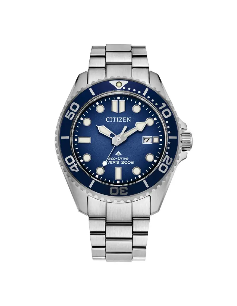 Orologio CITIZEN Diver's Eco Drive 200 mt 40mm BN0260-54L Blue con cinturino in acciaio