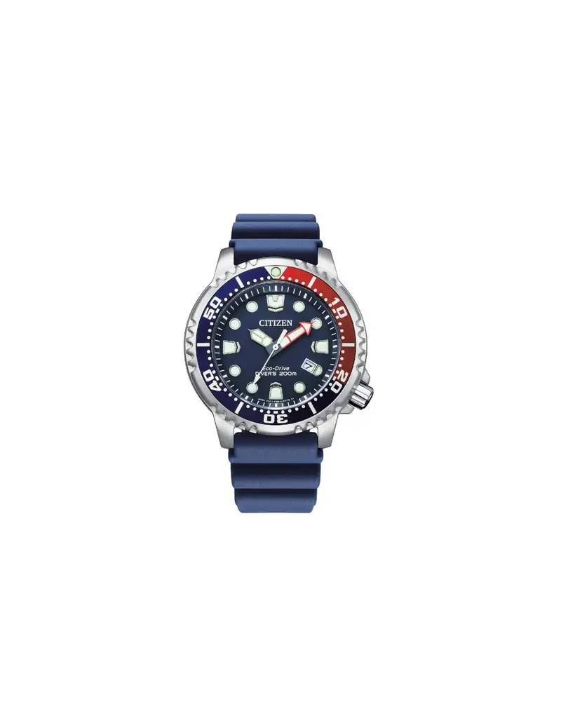 Orologio CITIZEN Diver's Eco Drive 200 mt BN0168-06L in caucciu Blue