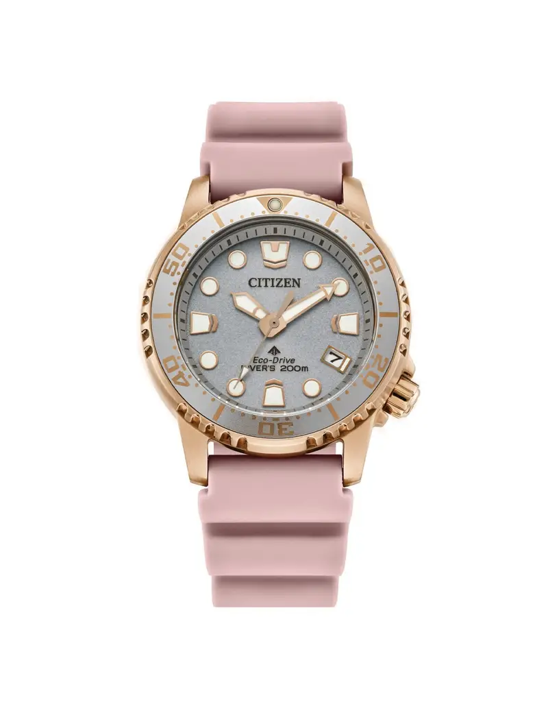 Orologio CITIZEN Diver's Eco Drive 200 mt Unisex EO2023-00A Anthracite con cinturino in caicciu rosa