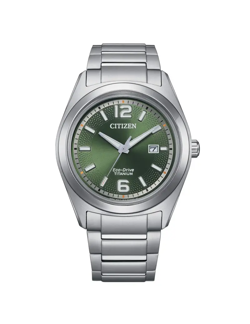 Orologio CITIZEN ECO Drive Super Titanio AW1641-81X Green cinturino acciaio