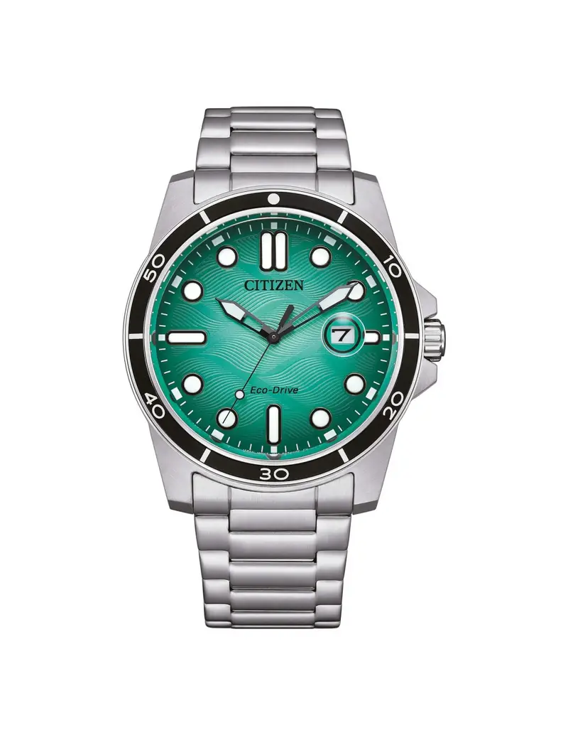 Orologio CITIZEN Marine 1810 AW1816-89L Turquoise con cinturino in acciaio
