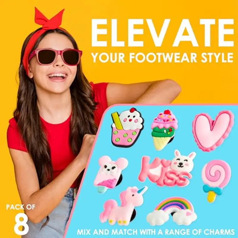 CityComfort Clogs con Rimovibile Charms Bambina, Spiaggia e Ciabatte Piscina (Rosa Brillante, 28-29 EU) miniatura 3