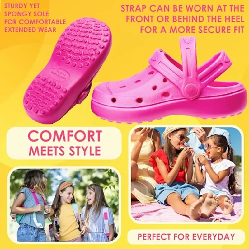 CityComfort Zoccoli Bambina Tie Dye Ciabatte Estive con Cinturino per Spiaggia Piscina Interno Esterno Regalo Ragazza miniatura 3