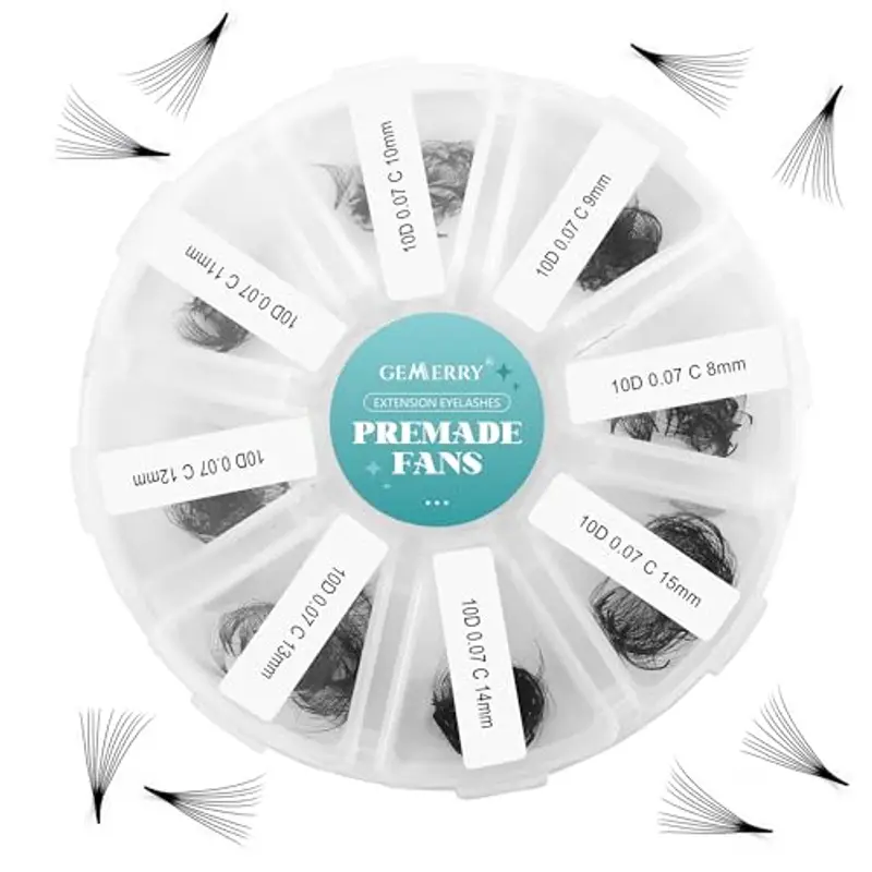 Ciuffi Extension Ciglia 500PCS 10D 0.07mm Curvatura C 8-15mm Volume Russo Ciglia Extension Professionale Individuali