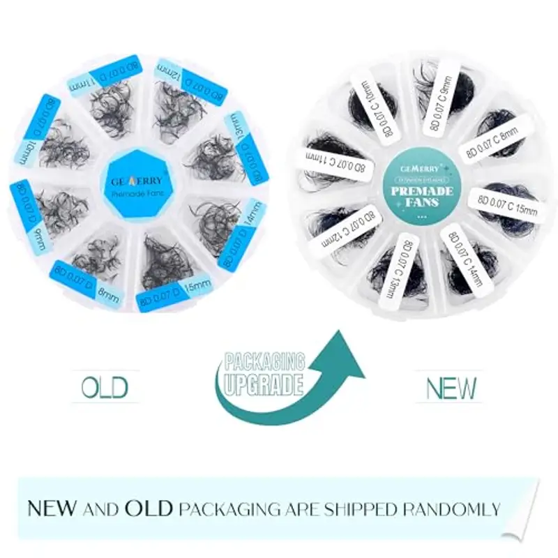 Ciuffi Extension Ciglia 500PCS 10D 0.07mm Curvatura C 8-15mm Volume Russo Ciglia Extension Professionale Individuali miniatura 2