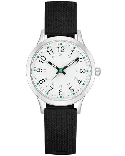 CIVO Orologio-Bambino Bambina-Analogico Impermeabile-Cinturino Silicone Nero - Orologio Ragazzo Ragazza Elegante