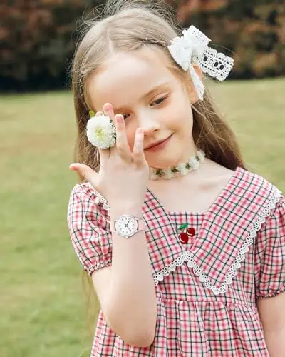 CIVO Orologio-Bambino Bambina-Analogico Impermeabile-Cinturino Silicone Rosa - Orologio Ragazzo Ragazza Elegante miniatura 2