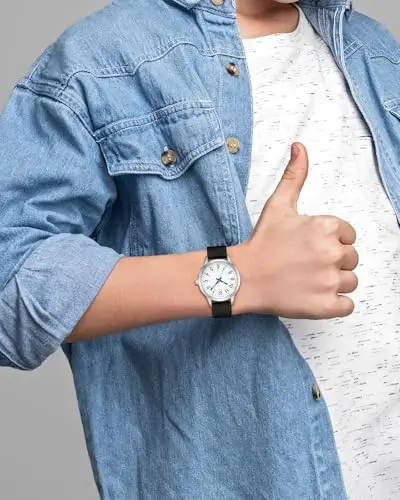 CIVO Orologio Bambino Bambina Analogico: Nero Cinturino Nylon Orologio da Polso Bambini 5-12 Anni - Facile da Leggere miniatura 3