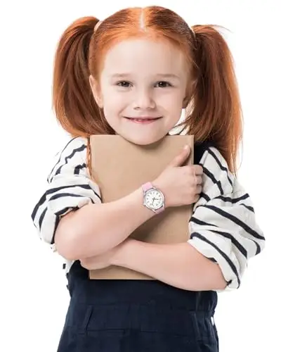 CIVO Orologio Bambino Bambina Analogico: Rosa Cinturino Nylon Orologio da Polso Bambini 5-12 Anni - Facile da Leggere miniatura 2