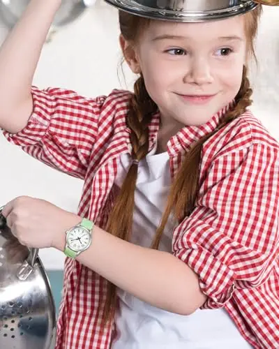 CIVO Orologio Bambino Bambina Analogico: Verde Cinturino Silicone Orologio da Polso Bambini 5-12 Anni - Facile da miniatura 3