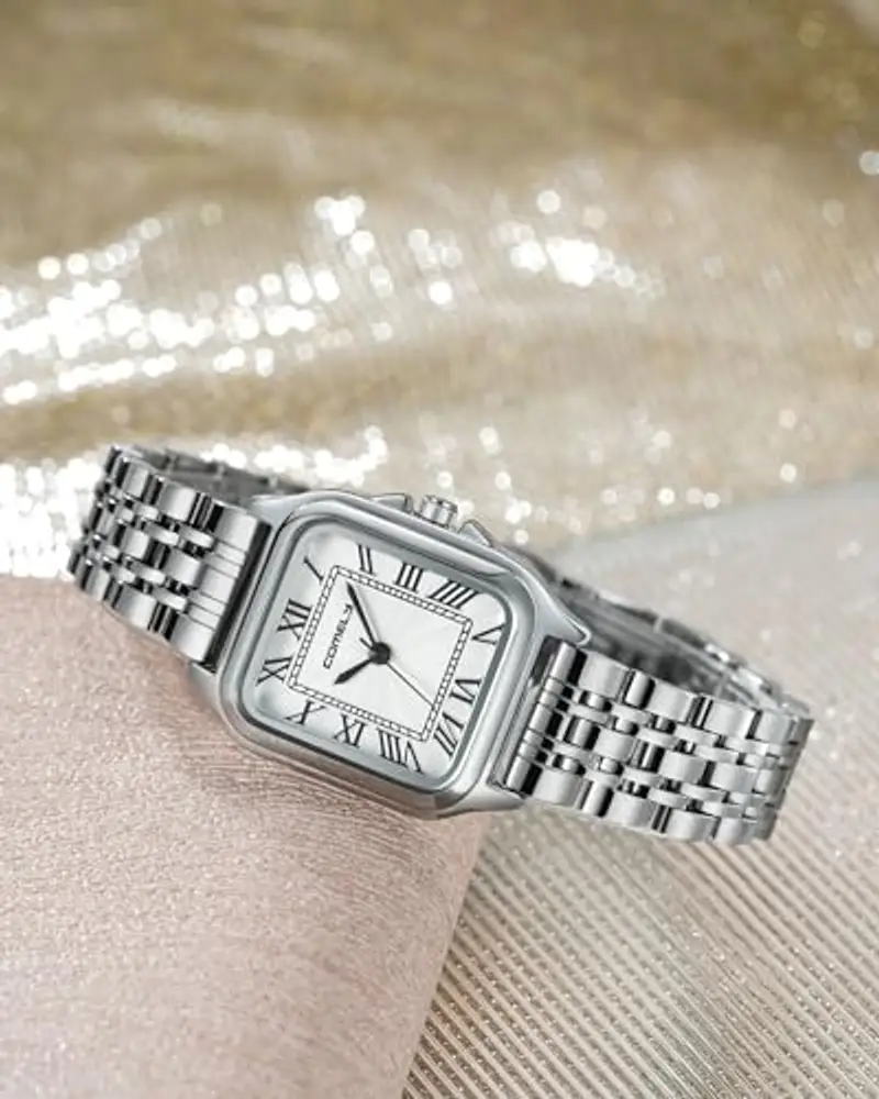CIVO Orologio Donna Acciaio Argento: Orologi da Polso Numeri Romani Analogico Piccolo - Orologio Quarzo Impermeabile miniatura 3