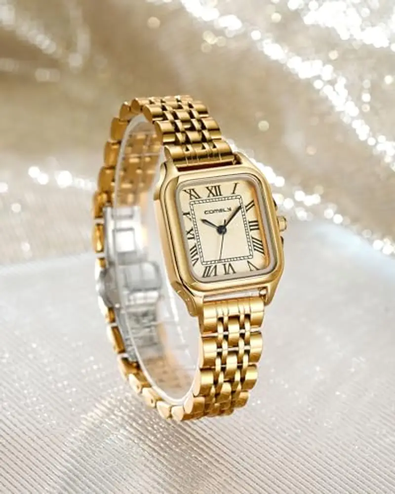 CIVO Orologio Donna Acciaio Oro: Orologi da Polso Numeri Romani Analogico Piccolo - Orologio Quarzo Impermeabile miniatura 2