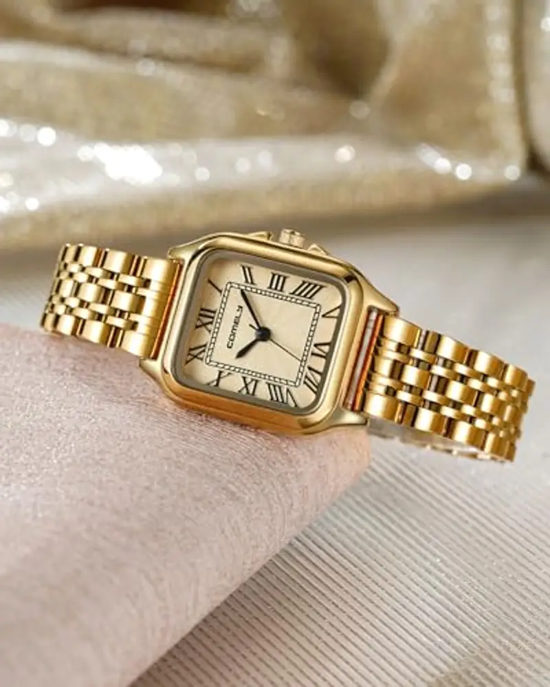CIVO Orologio Donna Acciaio Oro: Orologi da Polso Numeri Romani Analogico Piccolo - Orologio Quarzo Impermeabile miniatura 3