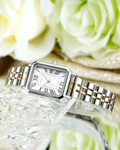 CIVO Orologio Donna Argento Oro: Orologi da Polso Acciaio Analogico Numeri Romani - Piccolo Impermeabile Vintage miniatura 3