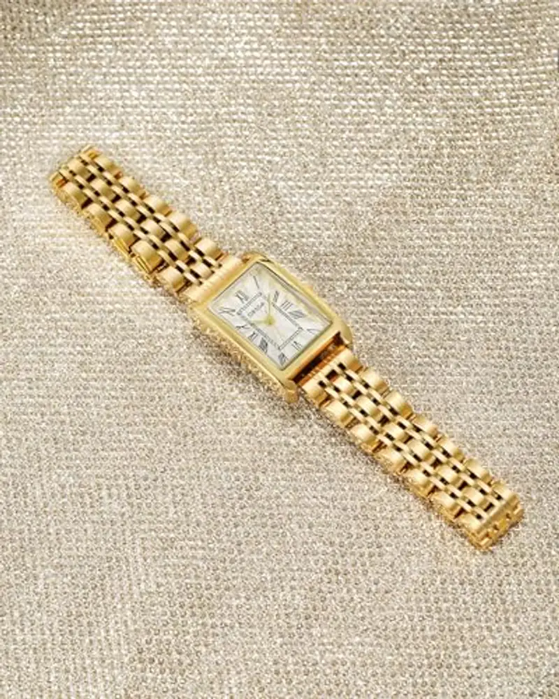 CIVO Orologio Donna da Polso Oro: Acciaio inossidabile Rettangolare Cassa - Piccolo Orologio Donna Vintage Numeri Romani Analogico Quarzo miniatura 3