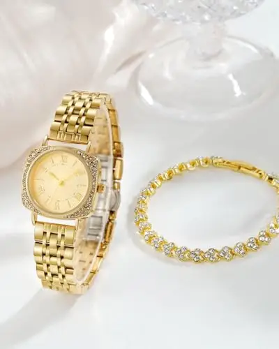 CIVO Orologio Donna Oro da Polso: Acciaio Inossidabile Impermeabile - Analogico Classico Orologi Quarzo Set Regali miniatura 3