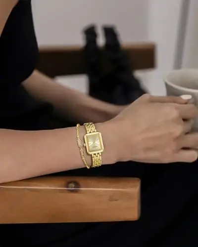 CIVO Orologio Donna Oro Piccolo: Acciaio Inossidabile Orologi da Polso Analogico Impermeabile Quarzo - Elegante miniatura 3